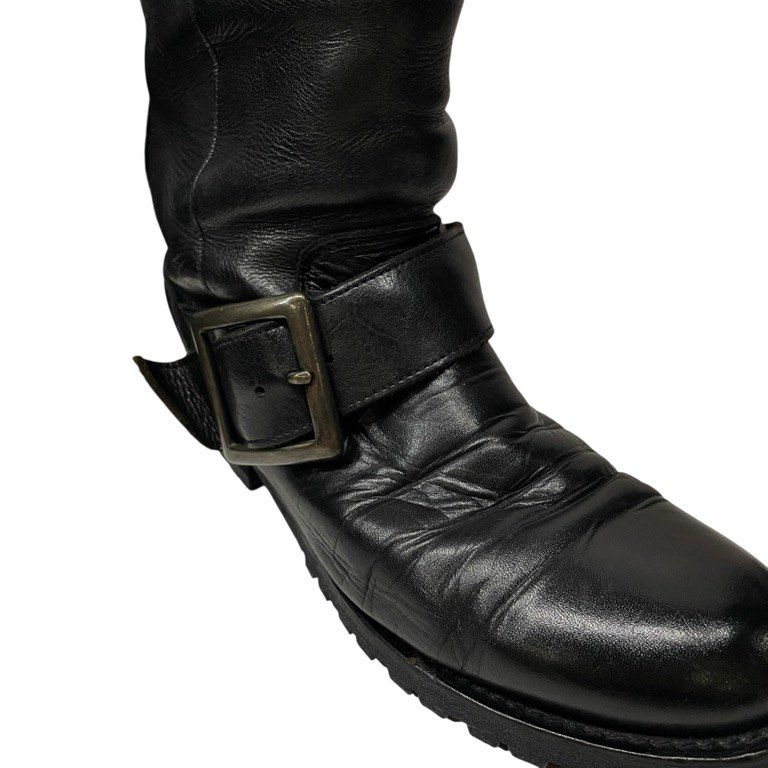 LIMI feu カーフレザーロングエンジニアブーツ ベルト シューズ 靴