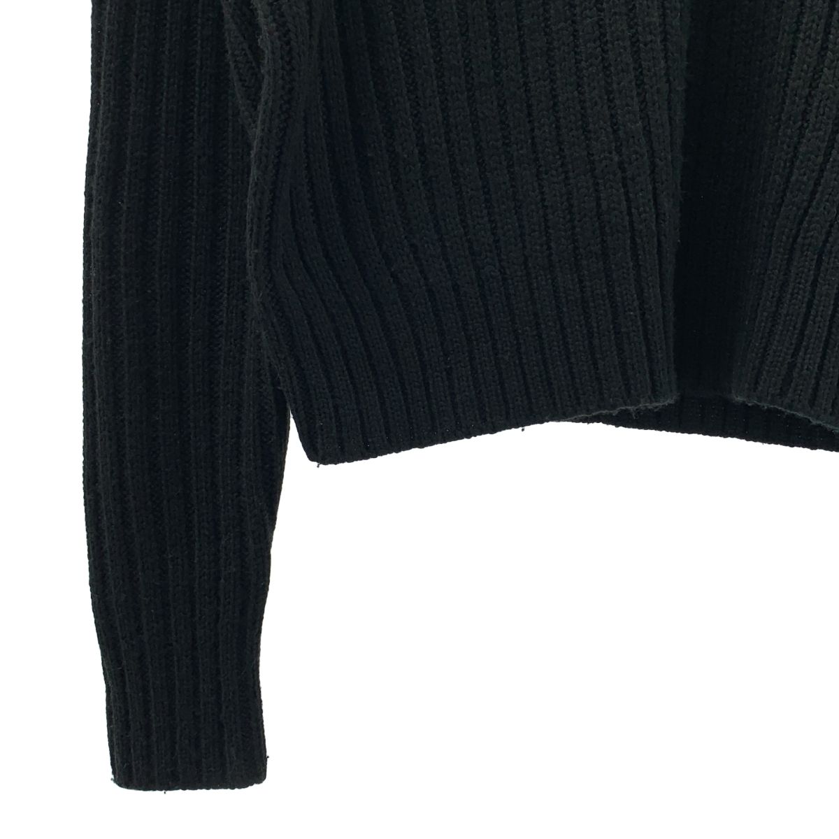 NO MAINTENANCE / ノーメンテナンス | FISHERMAN KNIT リブ フィッシャーマンニット | XS | ブラック | メンズ NO MAINTENANCE / ノーメンテナンス | FISHERMAN KNIT リブ
