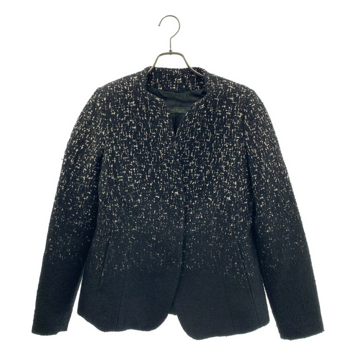 MARINA RINALDI / マリナ リナルディ | ウール ツイード ノーカラー