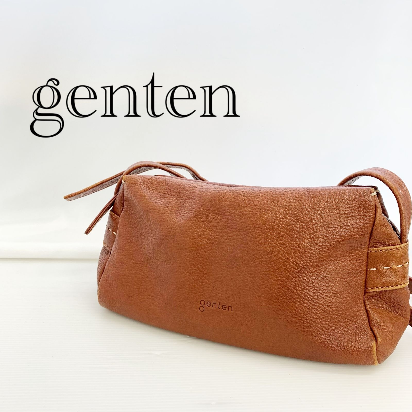 genten ゲンテン クロスボディバッグ レザー ショルダーバッグ 斜め 
