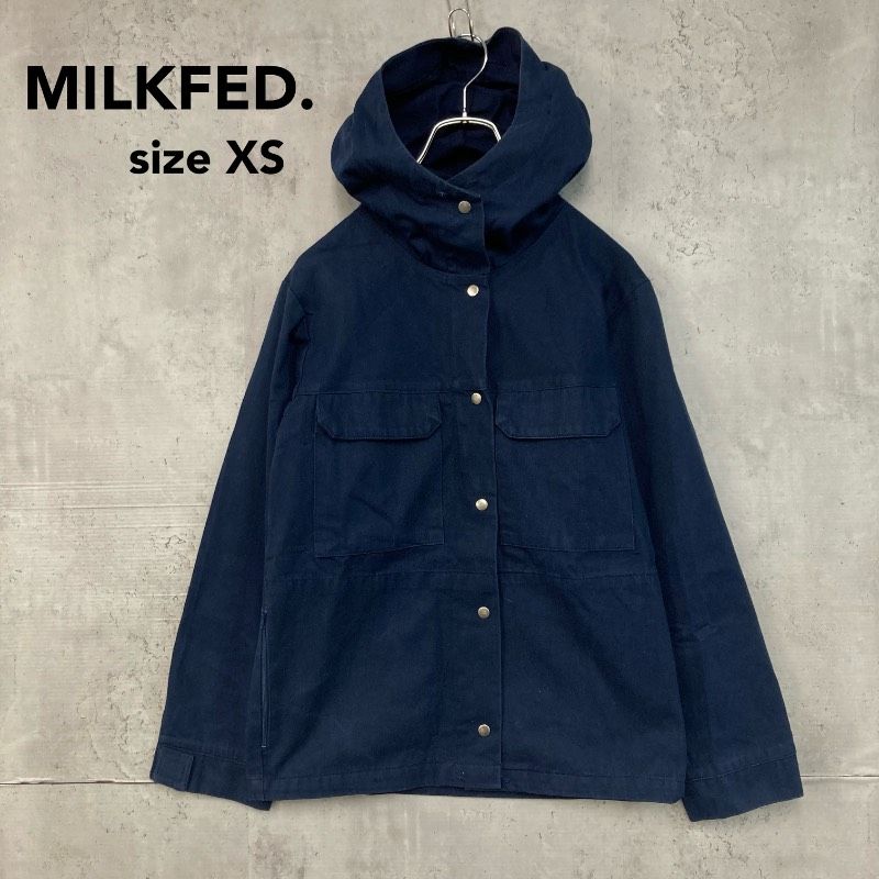MILKFED. ミルクフェド ネイビー フーデッド ジャケット マウンテン 