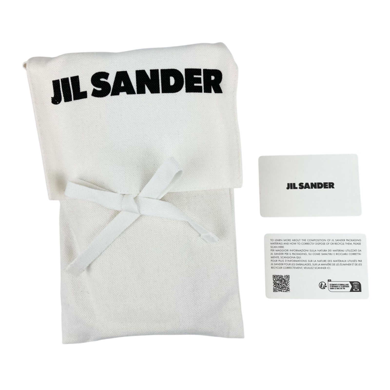 新品・未使用】 JILSANDER ジルサンダー ロゴ刻印 レザー フラップ 長 