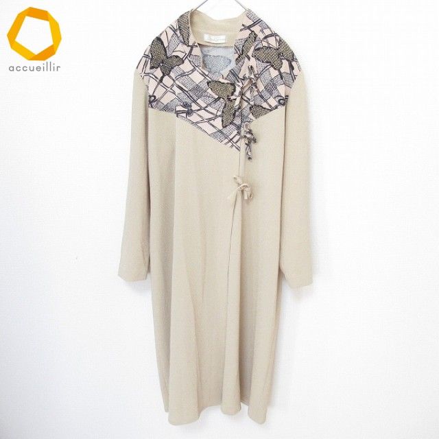 詩仙堂 ヒトシタムラ ロングコート カーディガン ちりめん 和柄