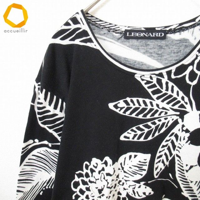 レオナール LEONARD ニットカットソー 花柄 ボタニカル レディース
