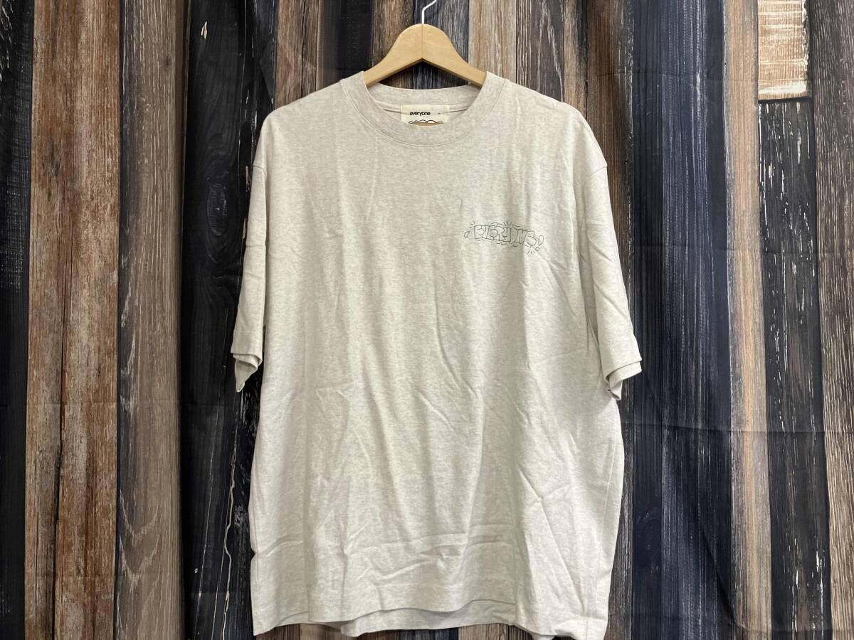 everyone エブリワン EV-CS06 半袖Tシャツ コットン100% ライトグレー M 