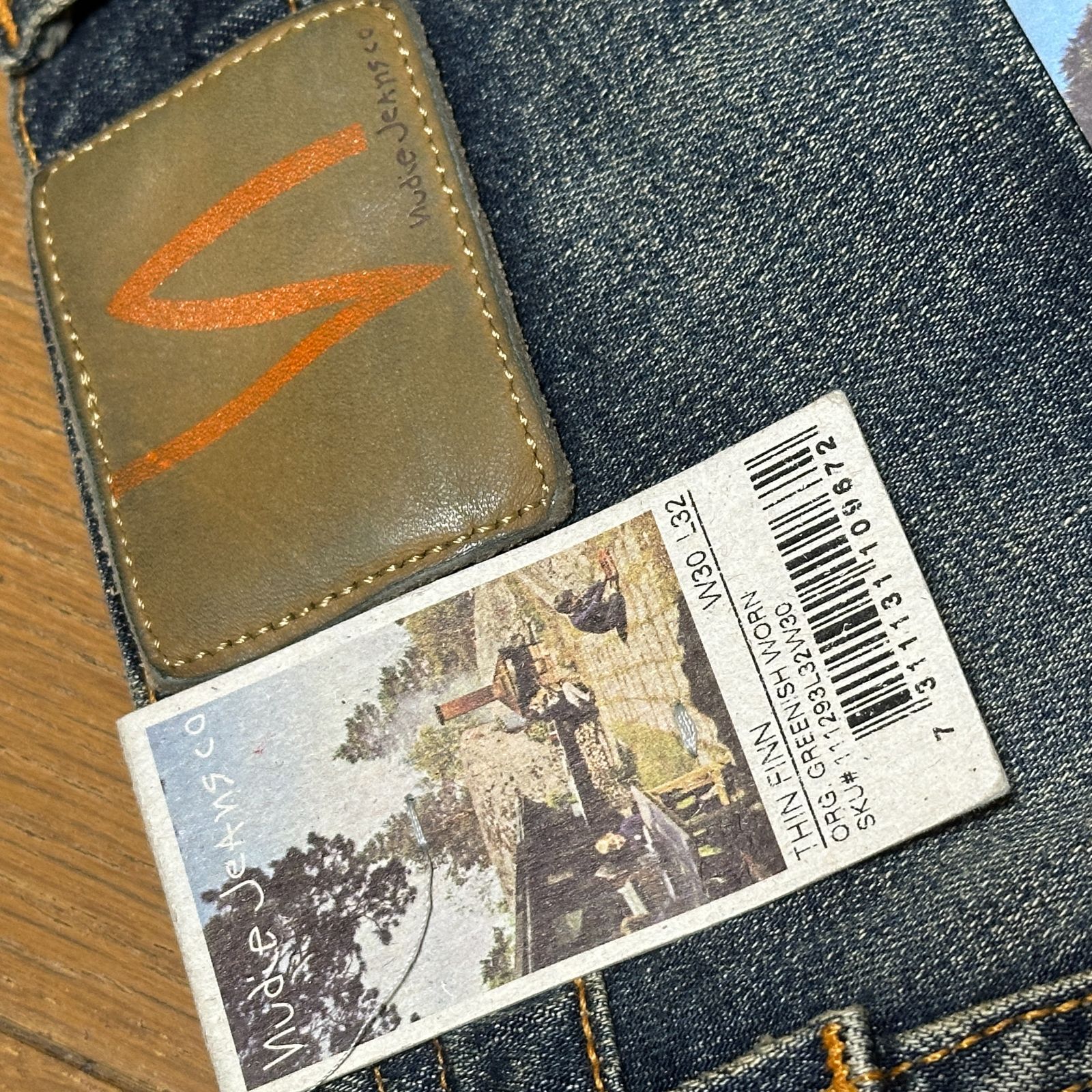 未使用 NUDIE JEANS THIN FINN NJ3417 made in ITALY スリム 