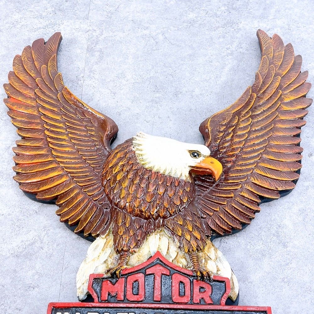 H-958 HARLEY-DAVIDSON イーグル 壁掛けオブジェ ビンテージ風 レッド