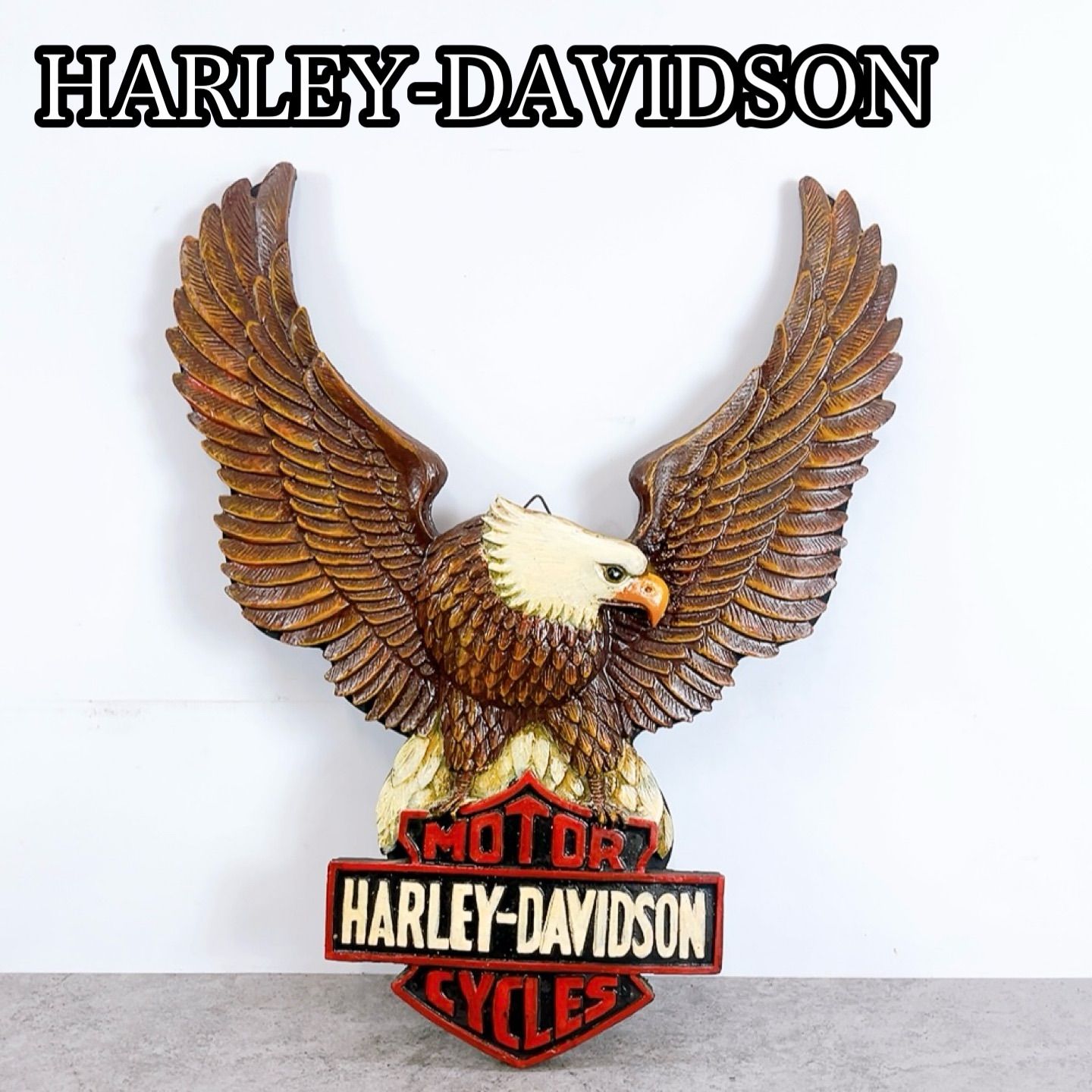 HARLEY−DAVIDSON イーグル壁掛け H-958 HARLEY-DAVIDSON イーグル 壁掛けオブジェ ビンテージ風 レッド