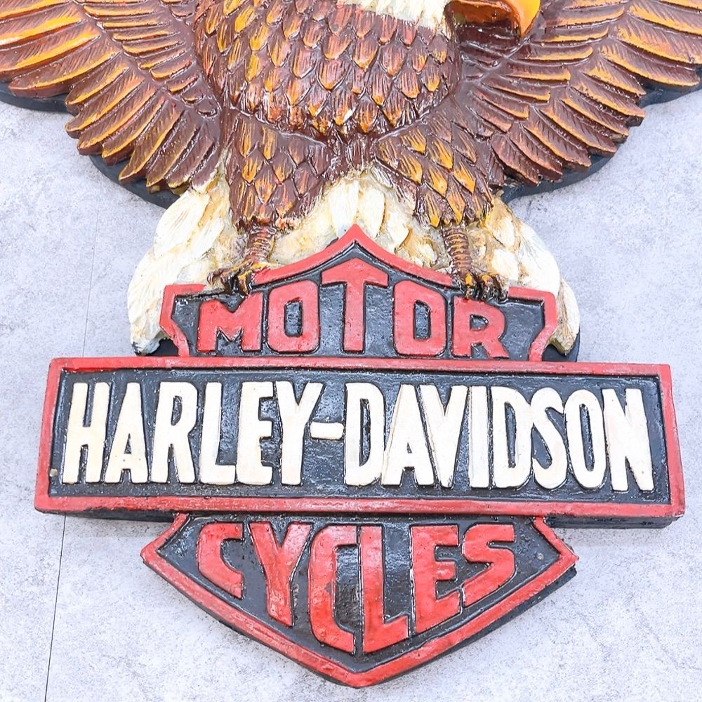 H-958 HARLEY-DAVIDSON イーグル 壁掛けオブジェ ビンテージ風 レッド