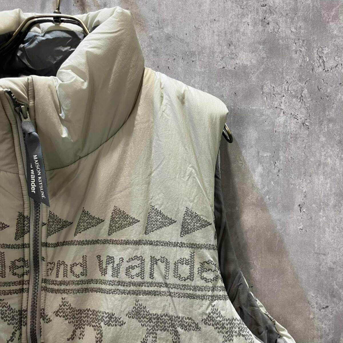 MAISON KITSUNE ダウンベスト×andwander size XL ライトグリーン 