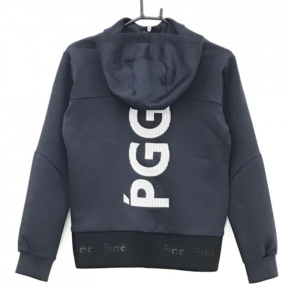新品】PGGパーリーゲイツ ジップパーカー ネイビー×白 サイド 