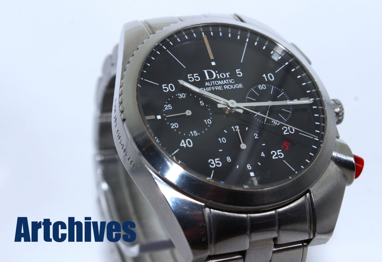 VRW-1600 時計 DIOR ディオール CD084610 シフル ルージュ クロノグラフ BK文字盤 メンズ 自動巻き 稼働品