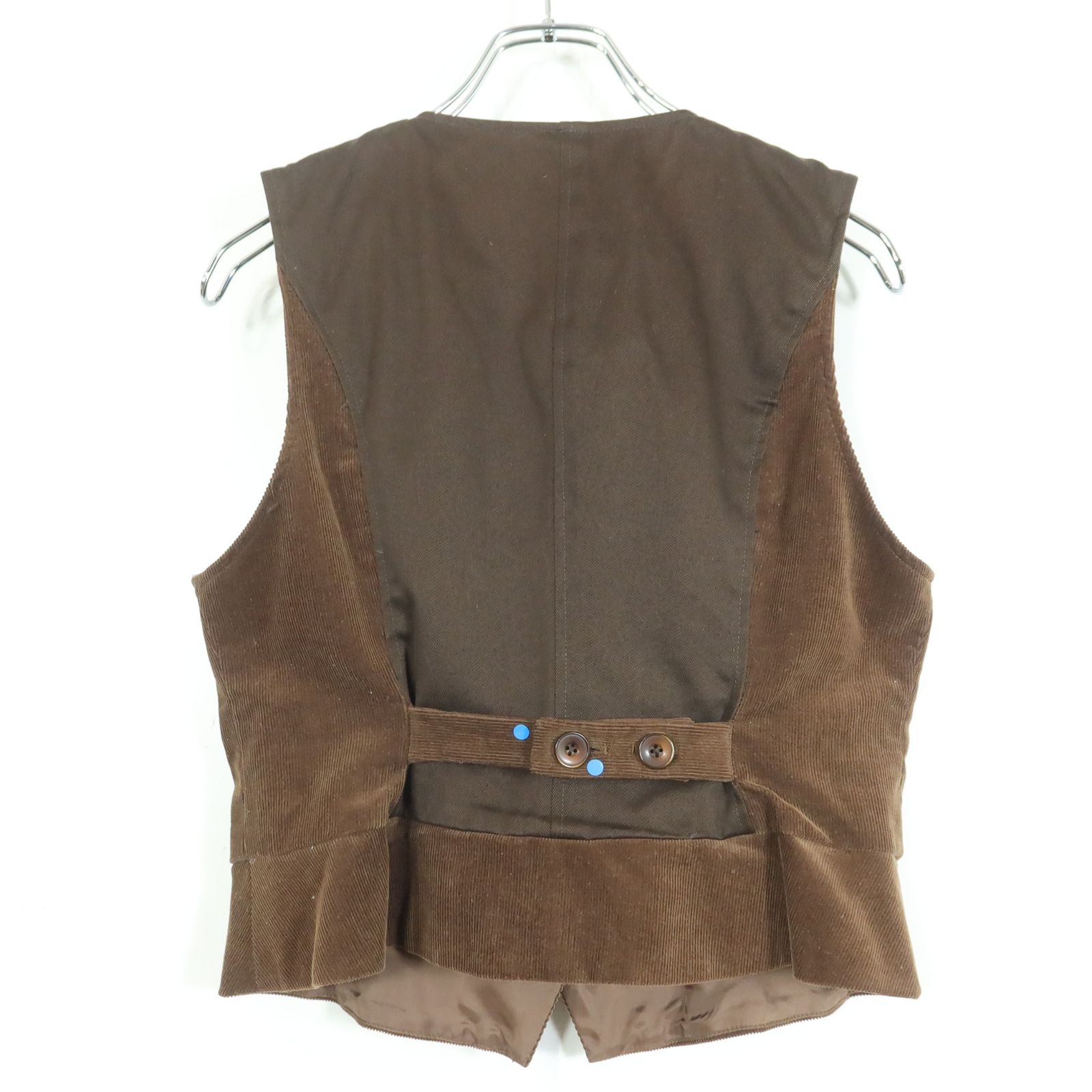 ピンクハウス☆フリル付き♪コーデュロイのベスト ブラウン系 前開き