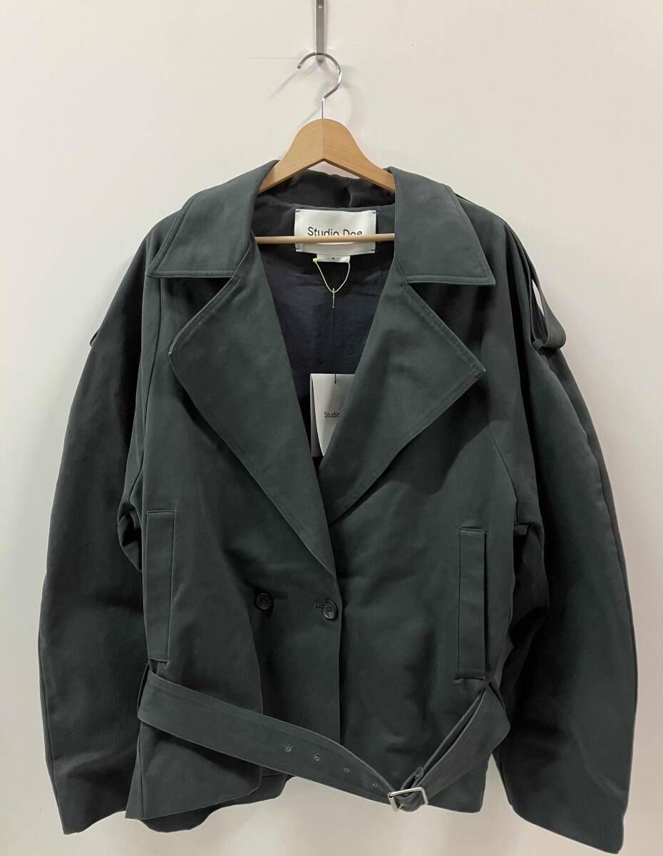 Studio Doe グレー トレンチコート M Studio Doe スタジオ ドー Trench Coat トレンチコート トレンチコート