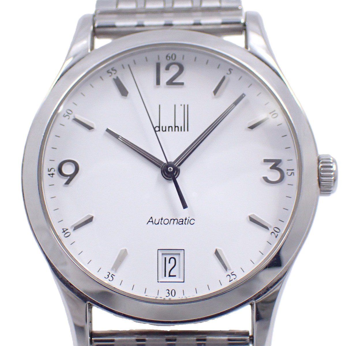 ダンヒル シティスケープ 自動巻き メンズ 腕時計 白文字盤 社外ベルト 8006 いおき質店