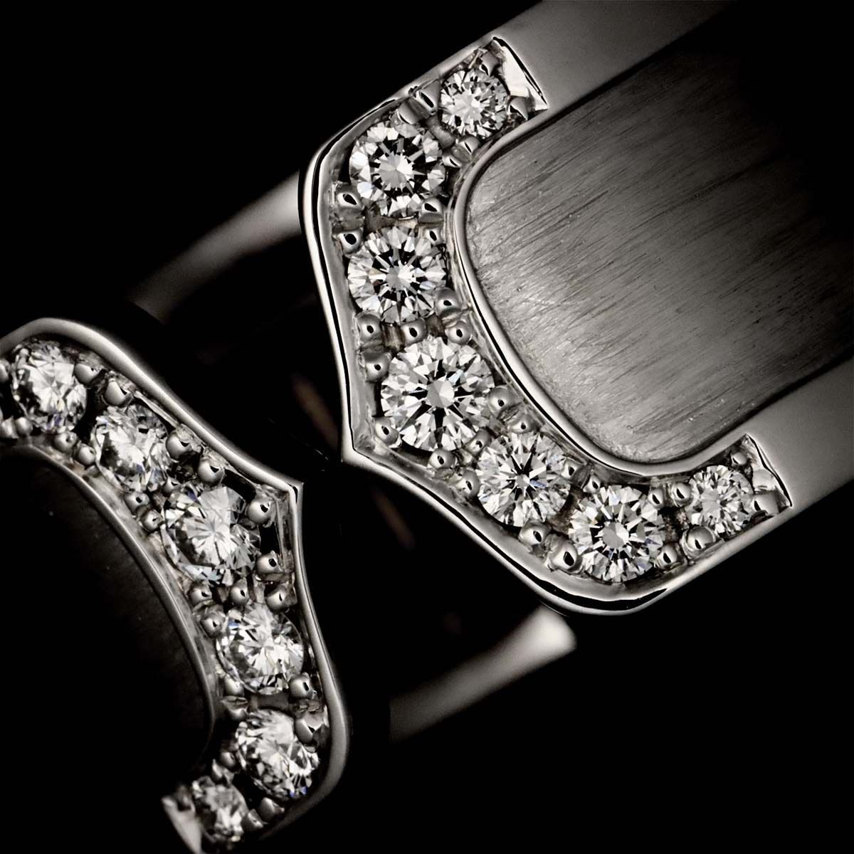 カルティエ Cartier C2 #52 リング ダイヤ K18 WG ホワイトゴールド