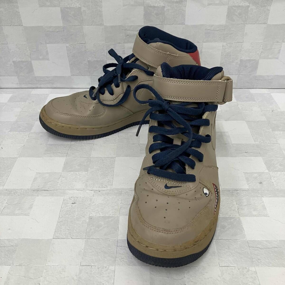 NIKE AIR FORCE 1 MID ナイキ 306352-221 スニーカー ベージュ 26.5cm 