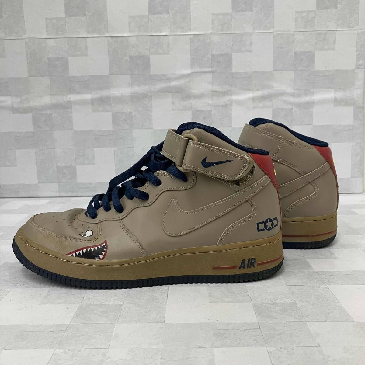 NIKE AIR FORCE 1 MID ナイキ 306352-221 スニーカー ベージュ 26.5cm 