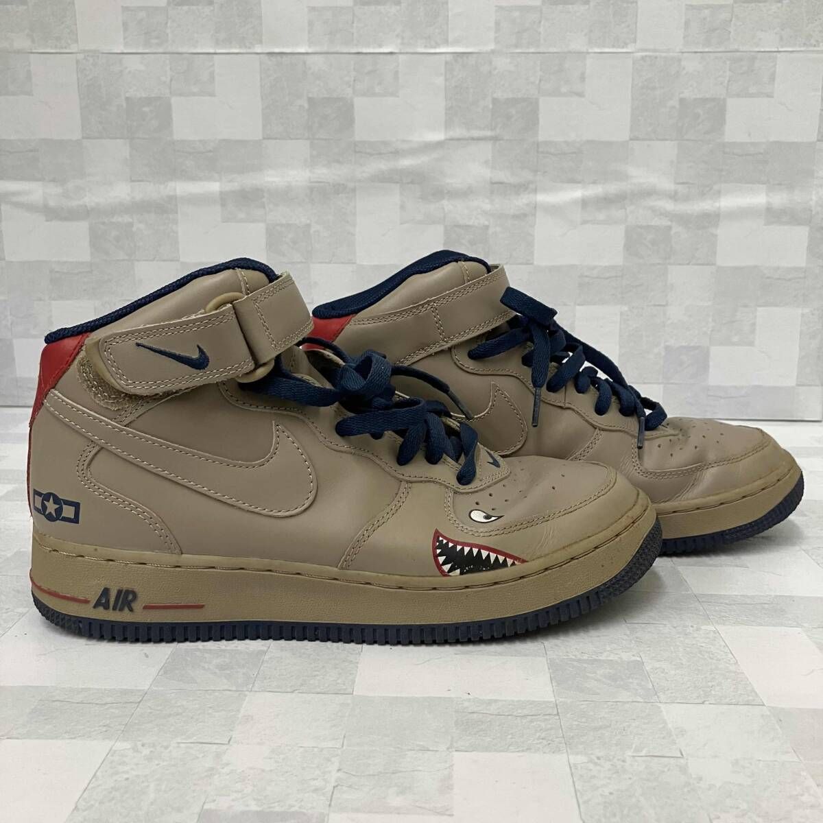 NIKE AIR FORCE 1 MID ナイキ 306352-221 スニーカー ベージュ 26.5cm 