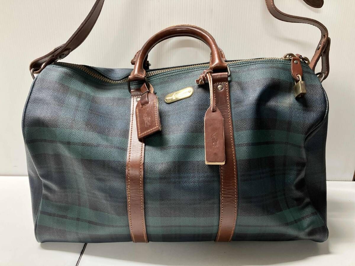 POLO RALPH LAUREN ラルフローレン ボストンバック チェック グリーン