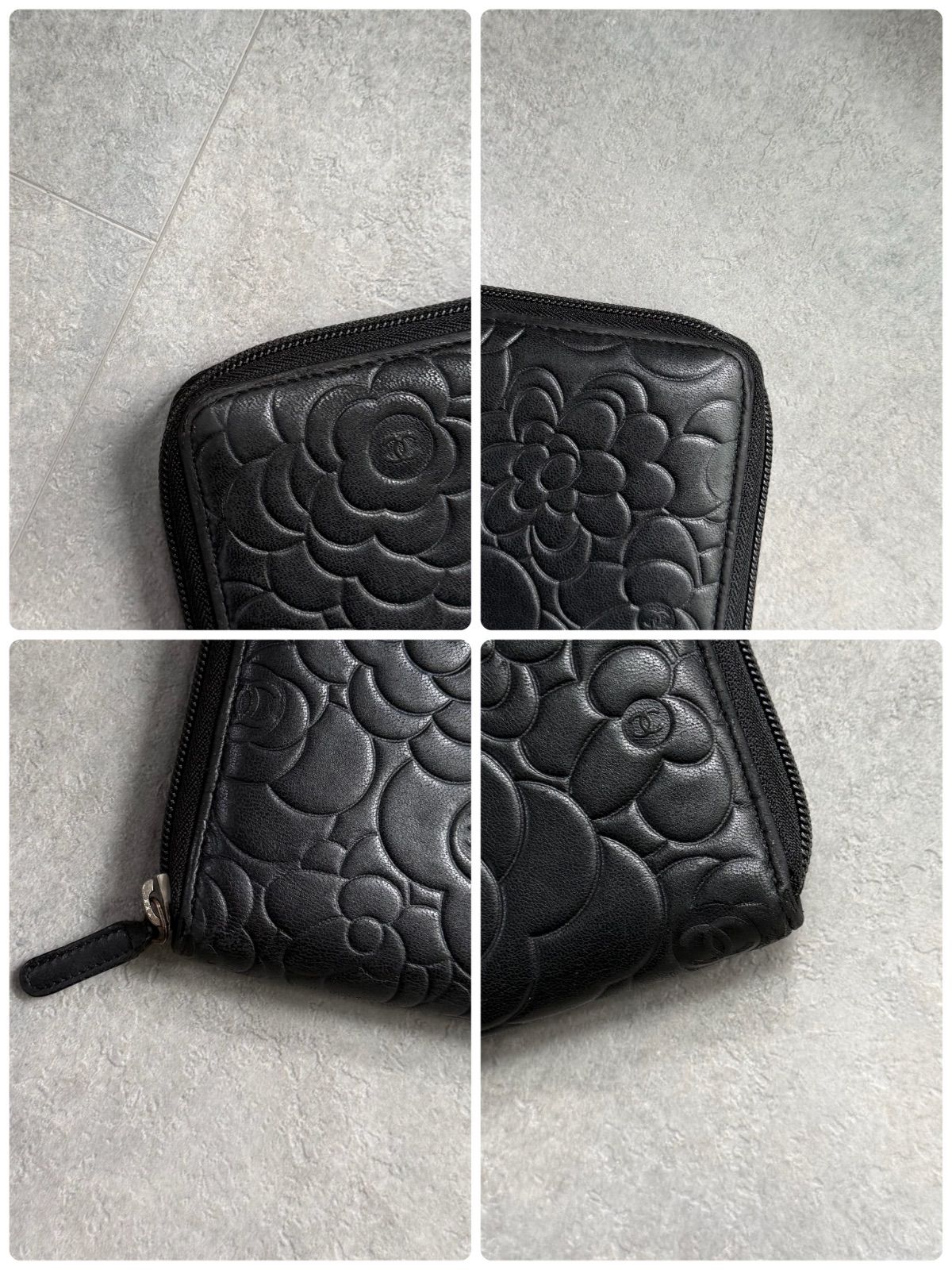 CHANEL シャネル カメリアココマーク ラウンドファスナー長財布