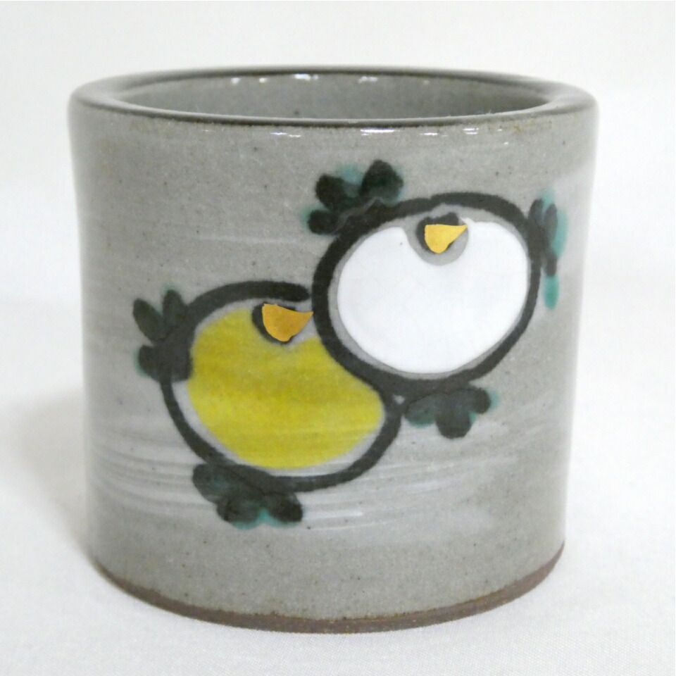 二月の特売品】眞葛焼 宮川香斎(真葛香斎)作 黄菊 蓋置 茶道具【中古