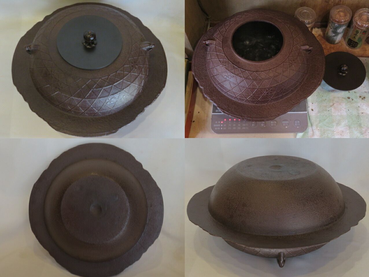 決算）山形県 佐藤浄清作 桜川地紋 透木釜 桜透木付 茶道具【税込