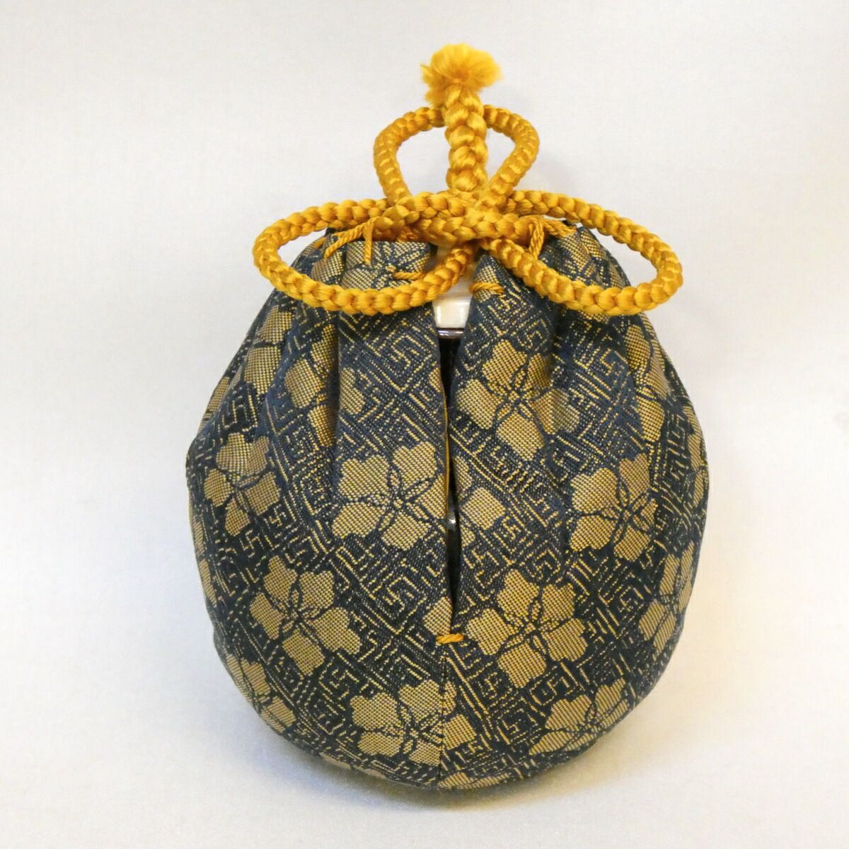 唐物・大名物写】松本鐵山作 利休丸壷 茶入 藤種緞子 鉄山 茶道具