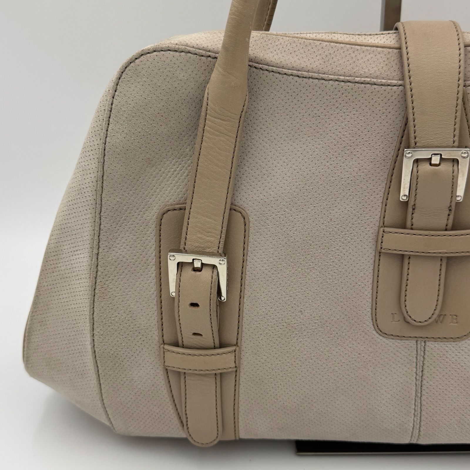 LOEWE ロエベ センダ ハンドバッグ ボストンバッグ スエード レザー 