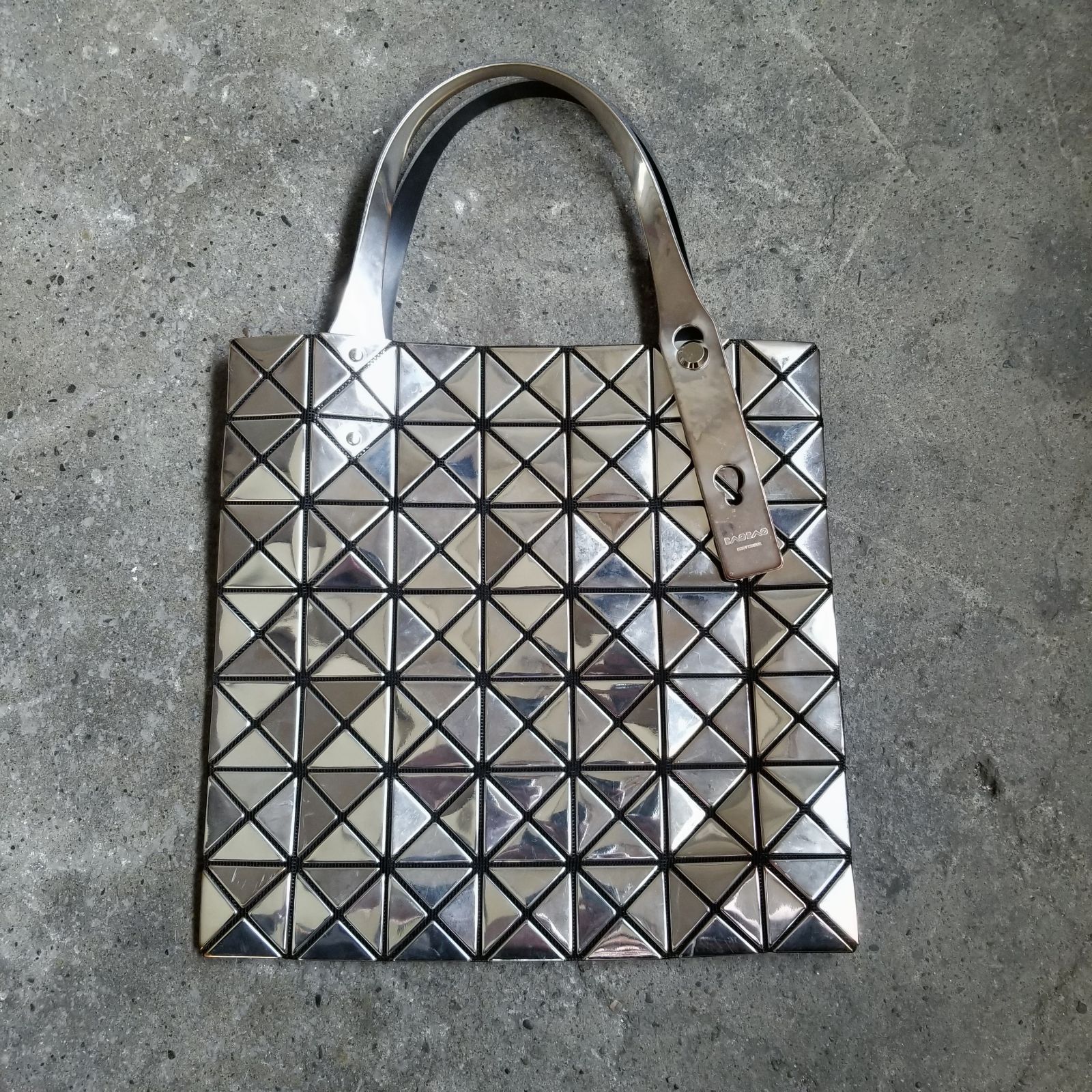 BAOBAO ISSEY MIYAKE PLATINUM トートバッグ シルバー バオバオ