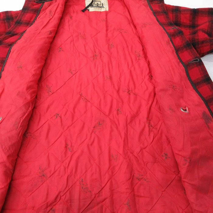 M/古着 ウールリッチ 長袖 ウール ジャケット メンズ 80年代 80s マッキーノ 赤他 チェック 内側キルティング【spe】 25dec27 ウールリッチ WOOLRICH 長袖 50年代 古着50\u0027sウールリッチ|ブラウン×ベージュ×グリーン長袖メンズチェックビンテージウールシャツ・マッキーノジャケットWoolrich MUJIN