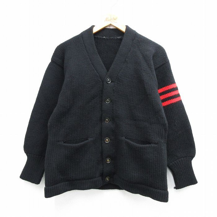 S/古着 長袖 ビンテージ ニット カーディガン メンズ 50年代 50s 