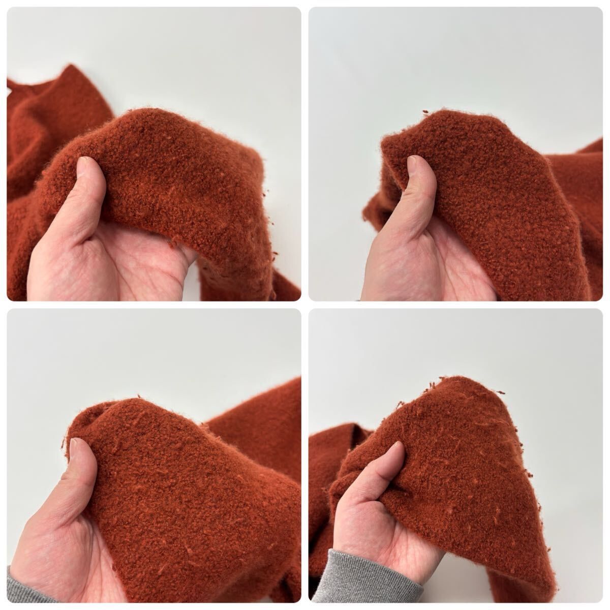 walenode ウェルノード カシミア ナイロン パイル Vネック プル 