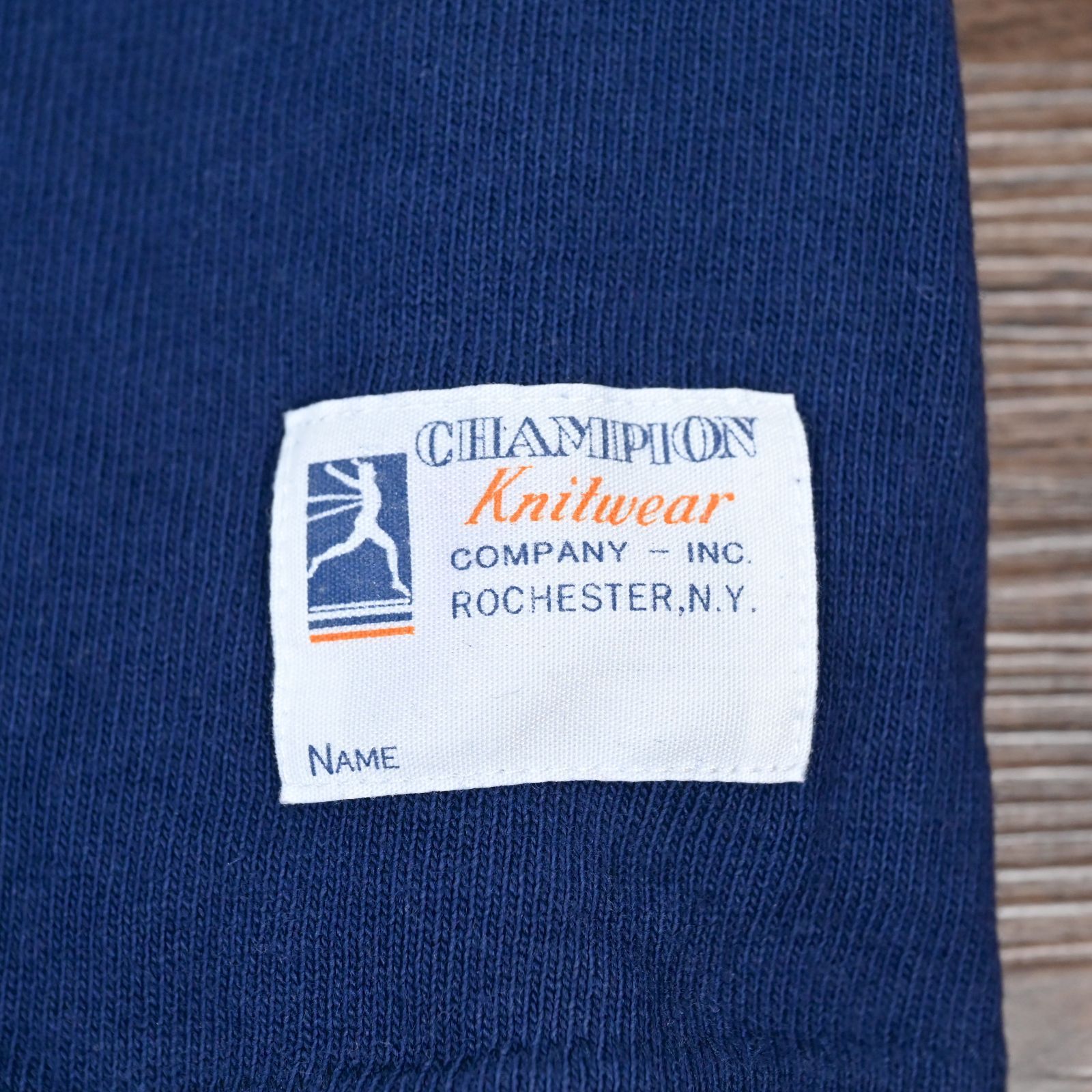 Champion チャンピオン フットボールシャツ 7分丈 ネイビー 小文字 