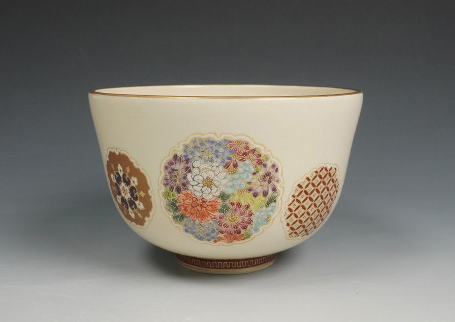 小野多美枝（ 空女 ）京薩摩 華丸紋茶碗 共箱 茶道具 - メルカリ
