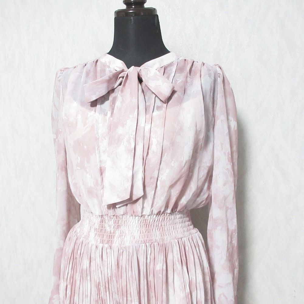 美品 25SS CELFORD セルフォード ボウタイプリーツワンピース