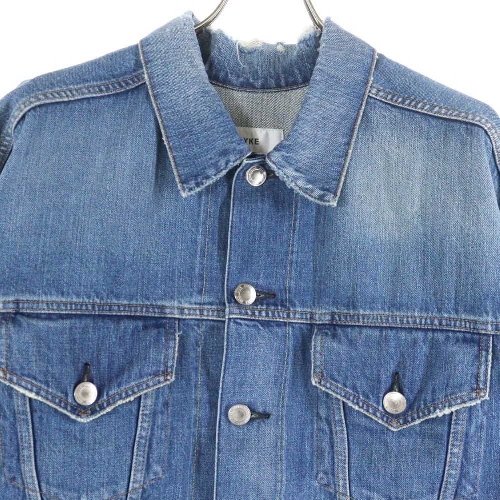 HYKE ジャケット HYKE (ハイク) ヴィンテージ加工 デニムジャケット Gジャン インディゴ