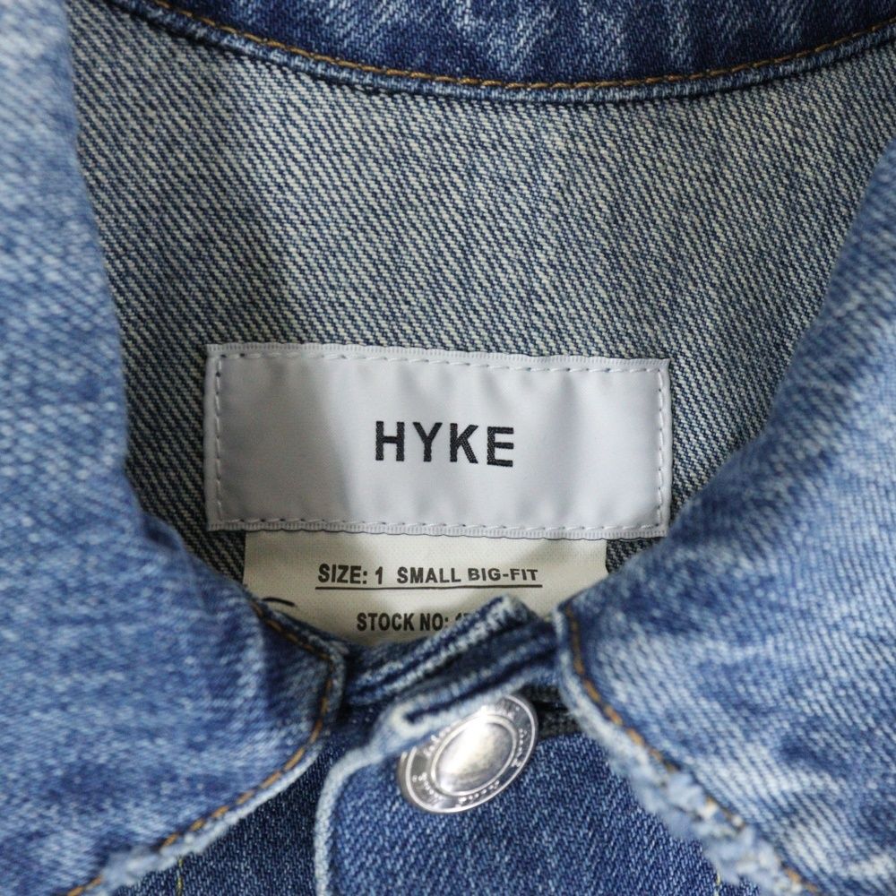 HYKE ジャケット HYKE (ハイク) ヴィンテージ加工 デニムジャケット Gジャン インディゴ