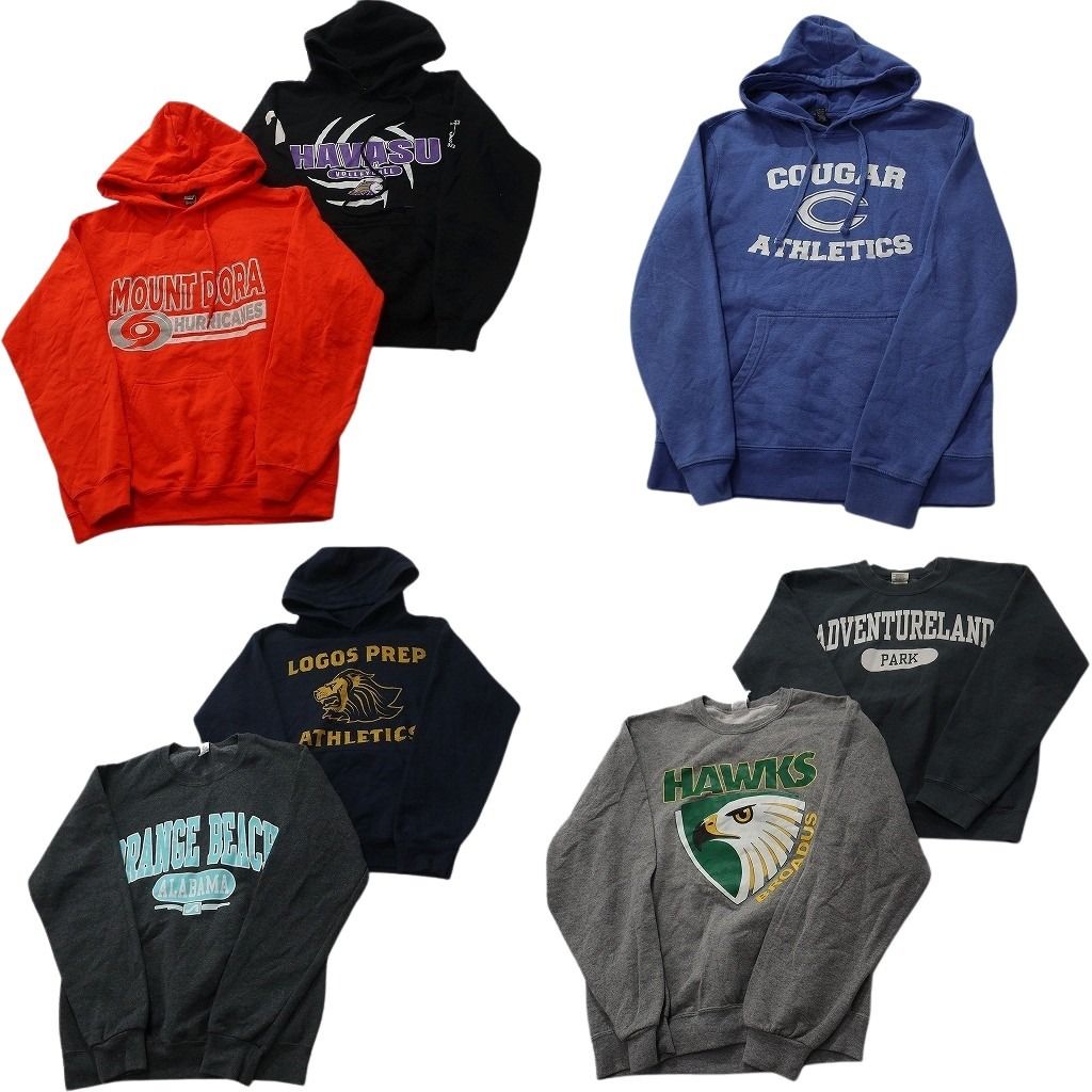 古着卸 まとめ売り カレッジ風 スウェット 7枚セット (メンズ S