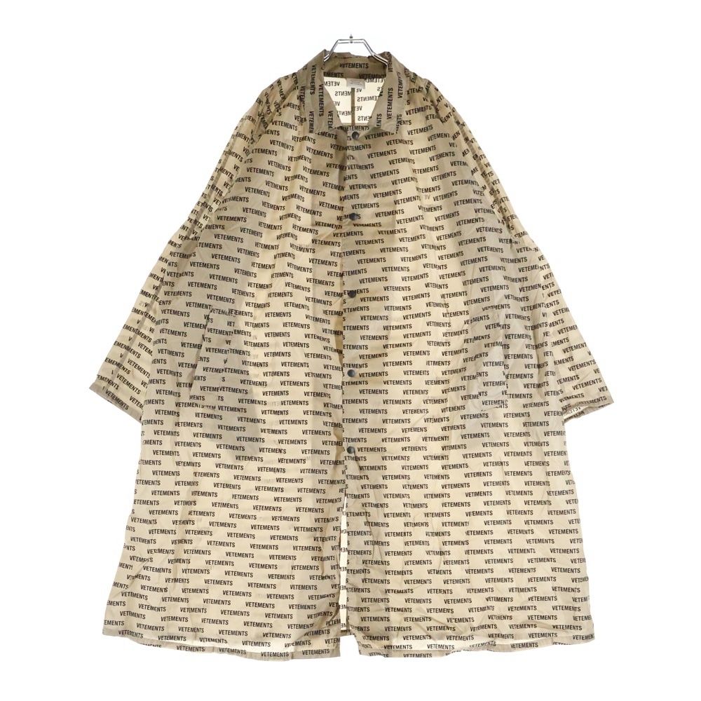 VETEMENTS (ヴェトモン) 18AW MONOGRAM RAINCOAT ロゴ総柄 ナイロン 