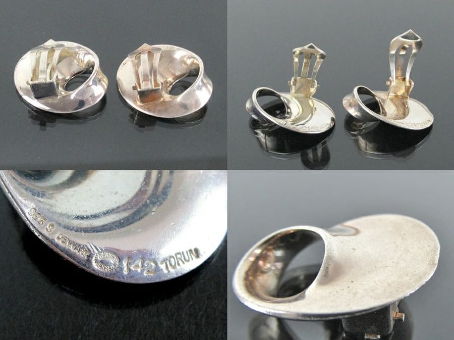 GEORG JENSEN ジョージ・ジェンセン イヤリング クリップ式 #142 TORUN