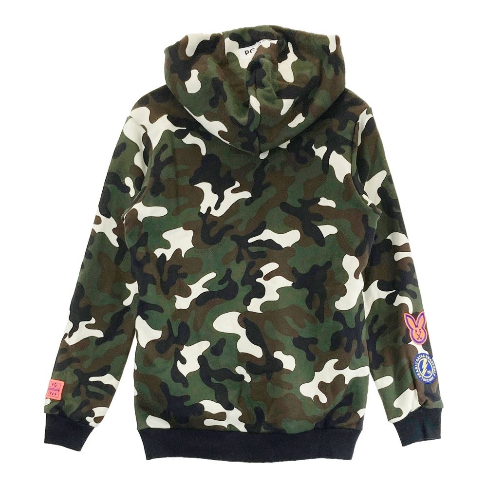サイズ：4 PEARLY GATES パーリーゲイツ パーカー カモフラ カーキ系