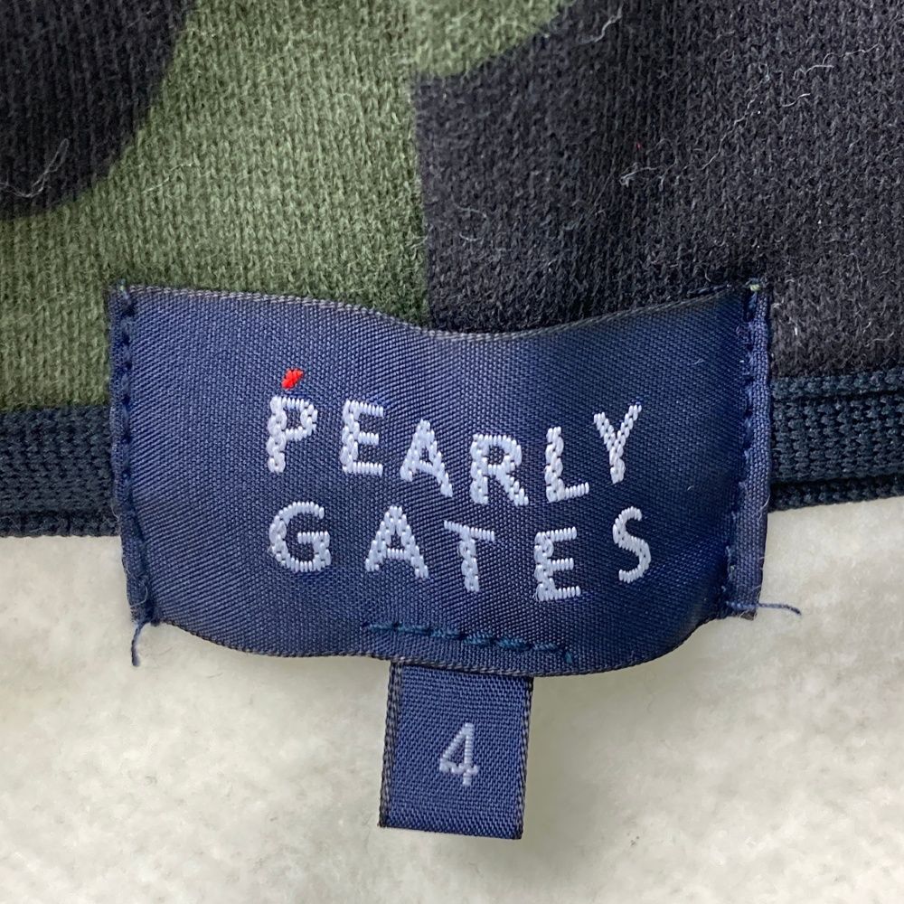 サイズ：4 PEARLY GATES パーリーゲイツ パーカー カモフラ カーキ系