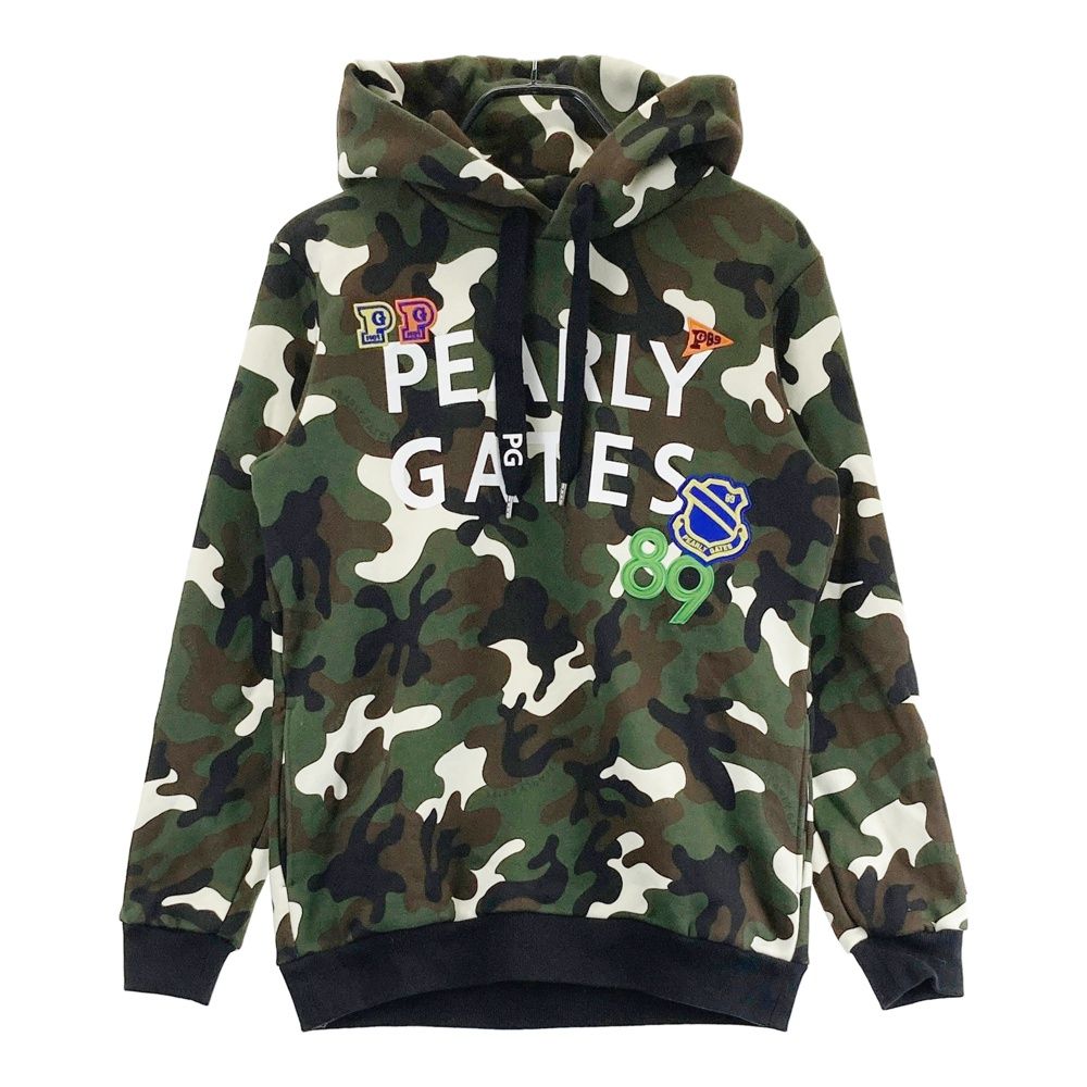 サイズ：4 PEARLY GATES パーリーゲイツ パーカー カモフラ カーキ系