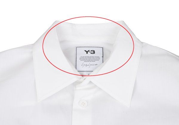 ワイスリーY-3 ジップポケットデザインロングシャツ 白S/P 【公式通販】