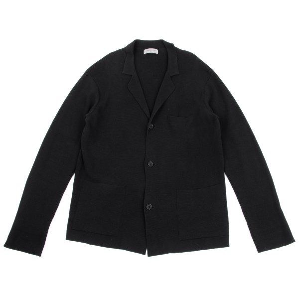 ヨウジヤマモトプールオムYohji Yamamoto POUR HOMME コットンニット3Bジャケット 黒3 ヨウジヤマモトプールオムYohji Yamamoto POUR HOMME コットンニット3B