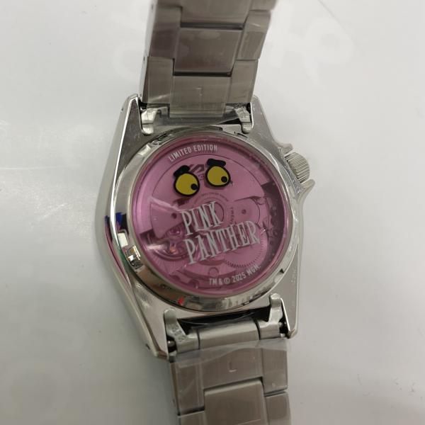  SEIKO 5 SPORTS 腕時計 自動巻き PINK PANTHER SBSA321 シルバー|ピンク 箱あり セイコー 91 240091403351 オーバーサイズ 自動巻き時計 腕時計(アナログ)