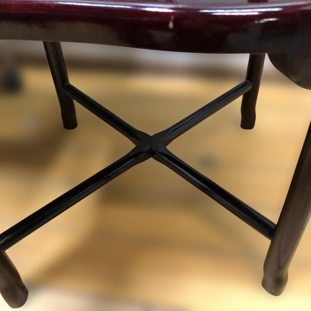 唐木調 隅椅子 コーナーチェア 中国家具 和室 床の間 飾椅子 260207-4