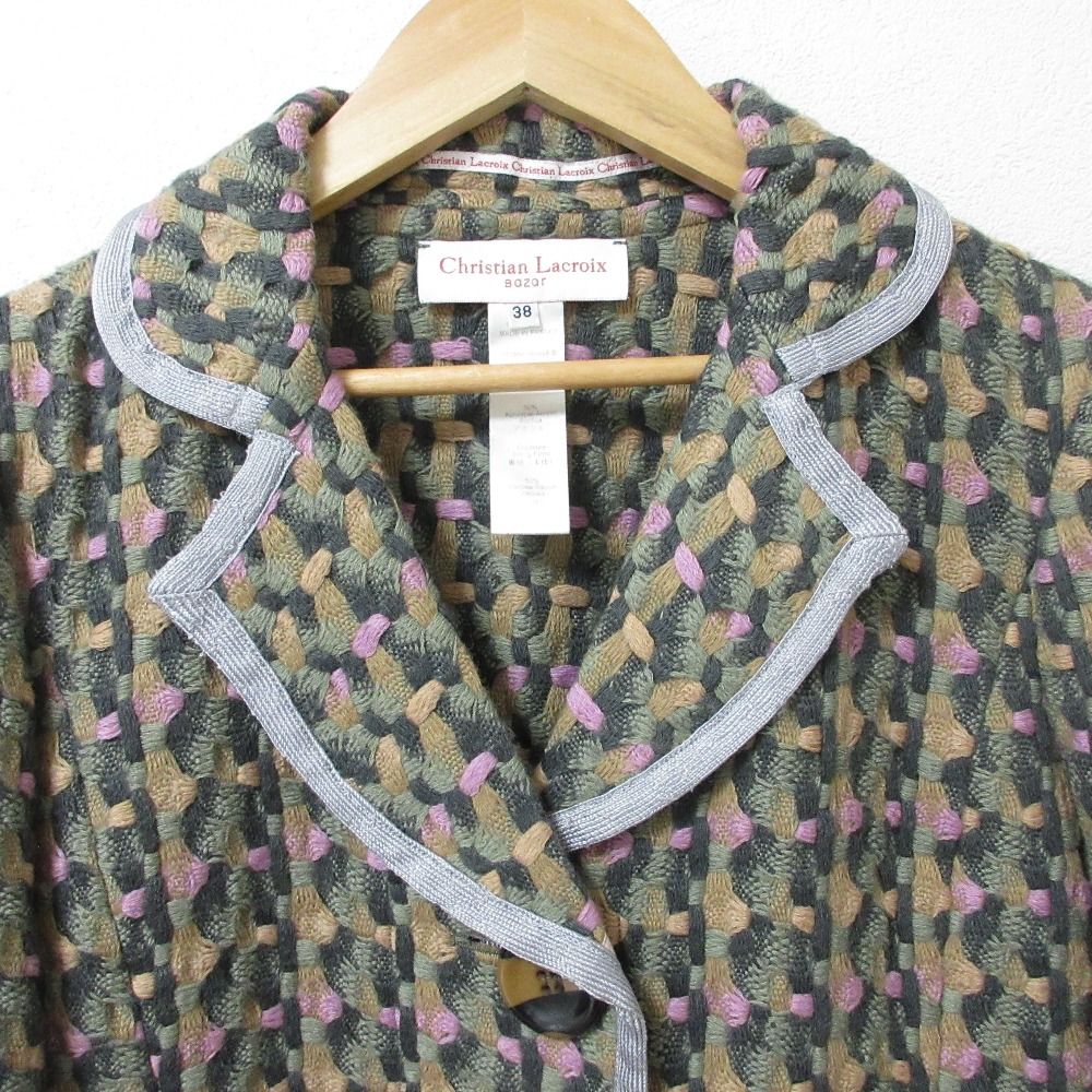 Christian Lacroix BAZAR クリスチャンラクロワ パイピング ツイード