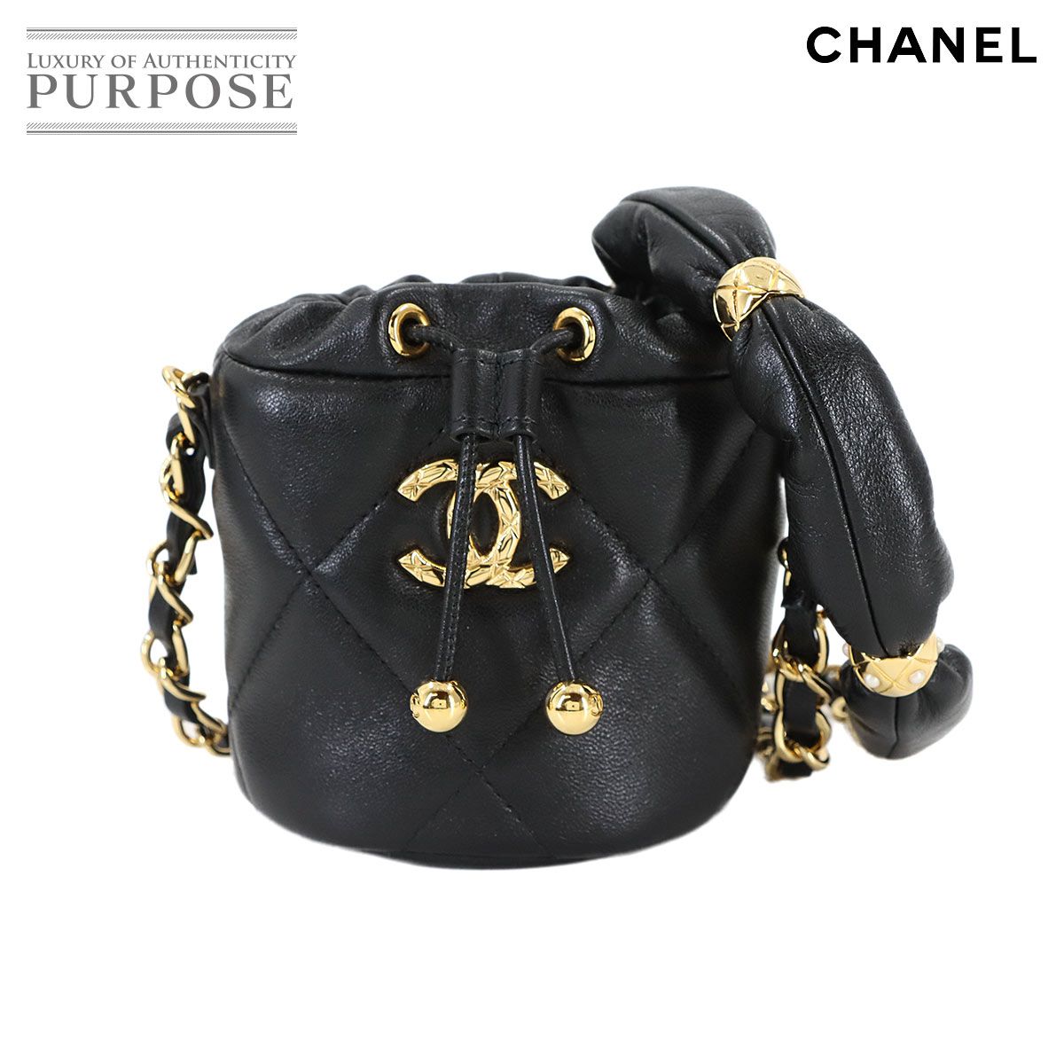 未使用 展示品 シャネル CHANEL マトラッセ ミニ 巾着 チェーン 
